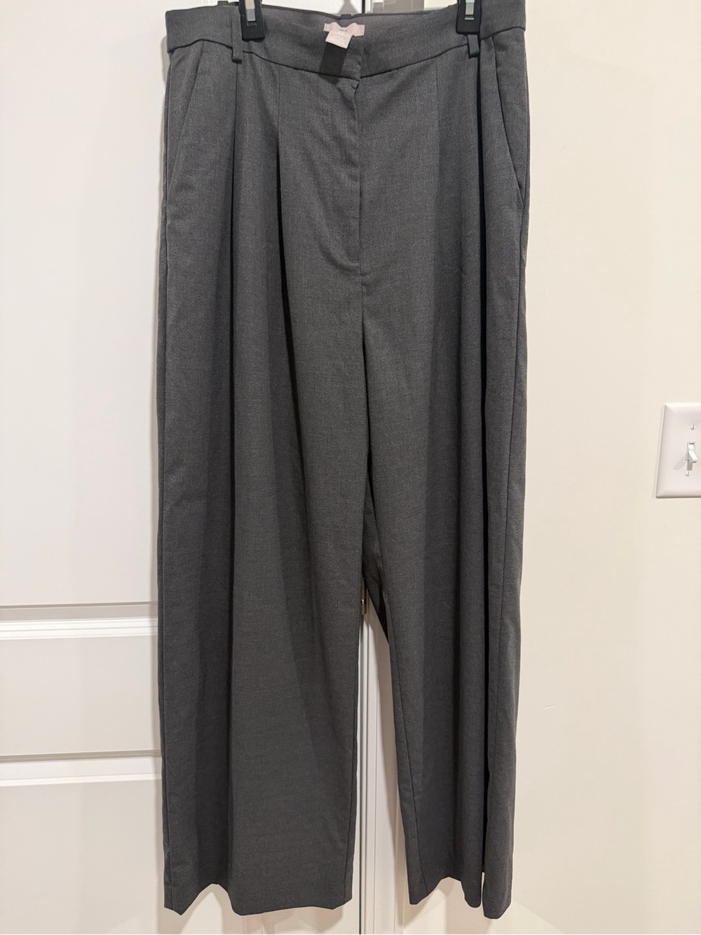 H&M wide leg gray pants Size 10